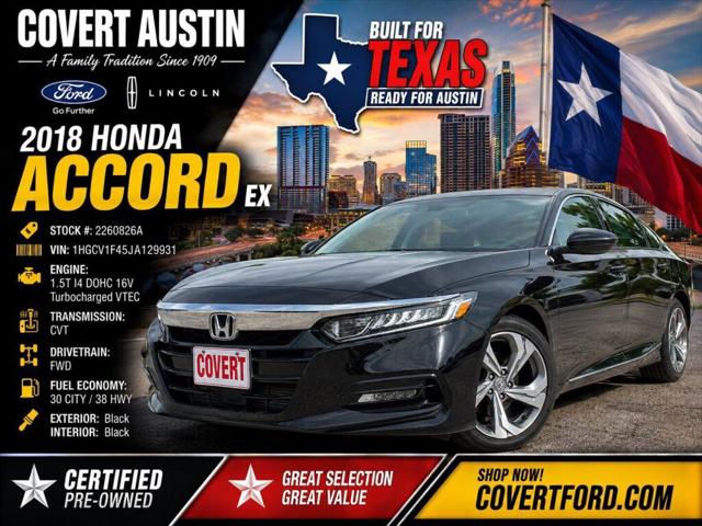 2018 Honda Accord EX for sale in Austin, TX