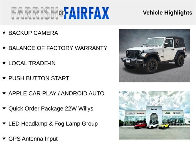2022 Jeep Wrangler Willys 4x4 2022 Jeep Wrangler Willys 4x4