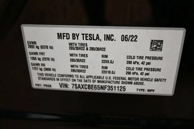 2022 Tesla Model X Plaid Tri Motor All-Wheel Drive