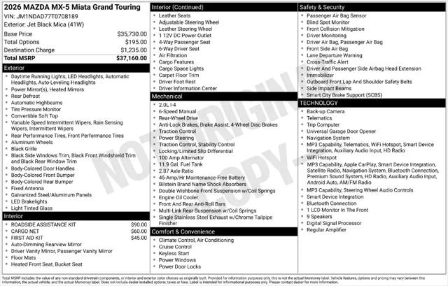 2026 Mazda MX-5 Grand Touring