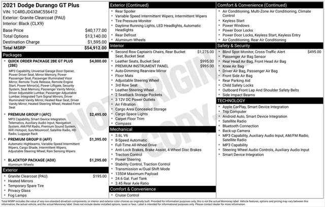 2021 Dodge Durango GT Plus AWD
