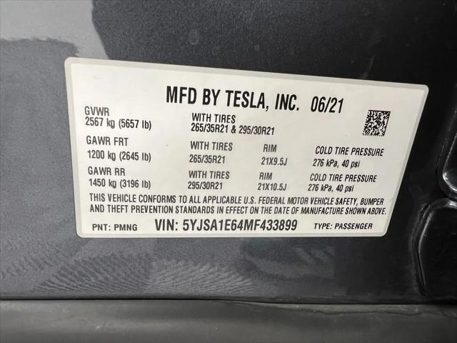 2021 Tesla Model S Plaid Tri Motor All-Wheel Drive