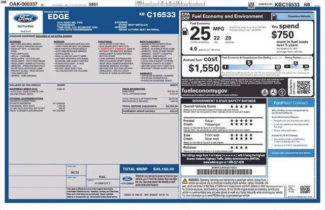 2019 Ford Edge SEL for sale in Tinley Park, IL