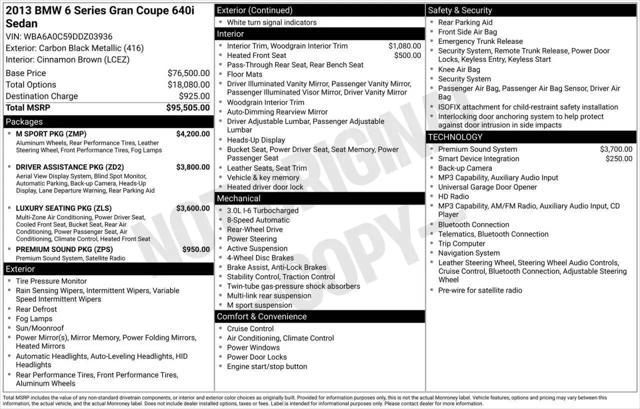 2013 BMW Coupe 640i for sale in Greensboro, NC