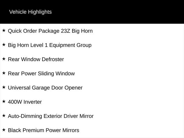 2025 Ram 1500 Big Horn Crew Cab 4x4 64 Box