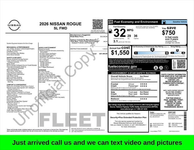 2026 Nissan Rogue SL for sale in Sherman, TX