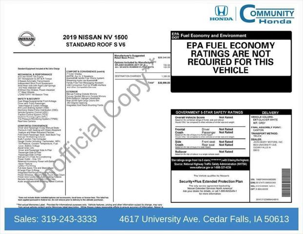 2019 Nissan 1500 S V6 for sale in Cedar Falls, IA