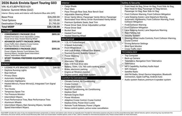 2026 Buick NV Sport Touring FWD