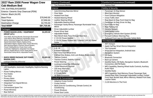 2027 Ram 2500 Power Wagon Hemi for sale in Marshfield, WI