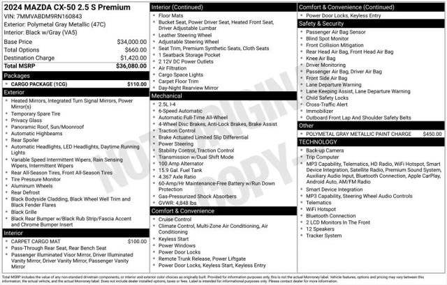2024 Mazda CX-50 2.5 S Premium for sale in Huntsville, AL