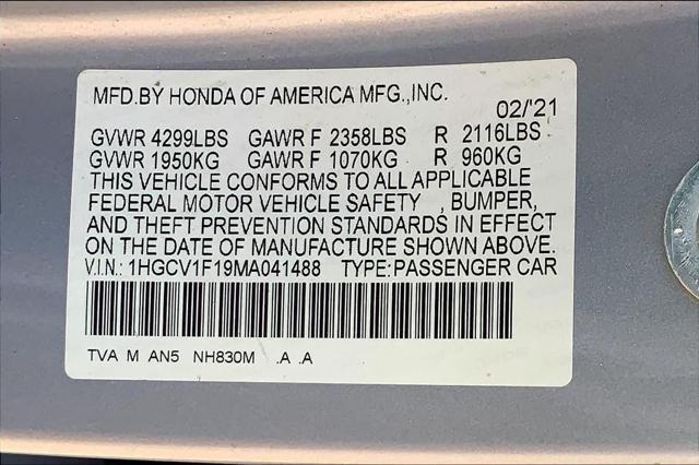 Used 2021 Honda Accord LX For Sale in Lubbock, TX