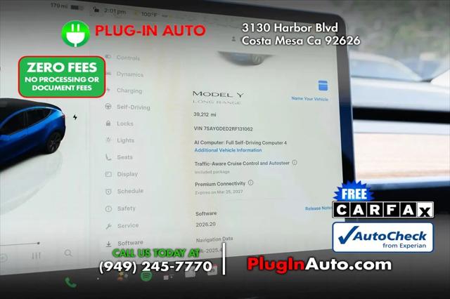 2024 Tesla Model Y Long Range Single Motor Rear-Wheel Drive for sale in Costa Mesa, CA