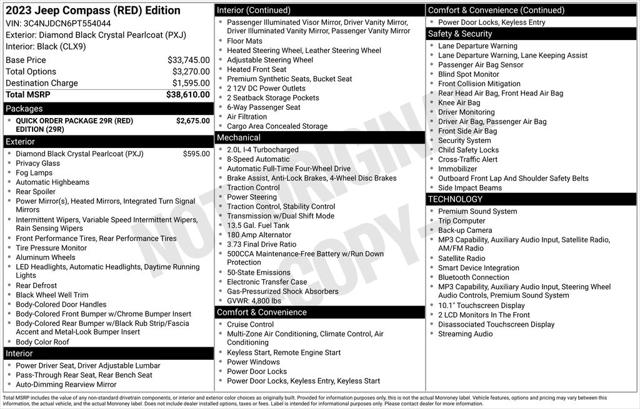 2023 Jeep Compass (RED) Edition 4x4 2023 Jeep Compass (RED) Edition 4x4