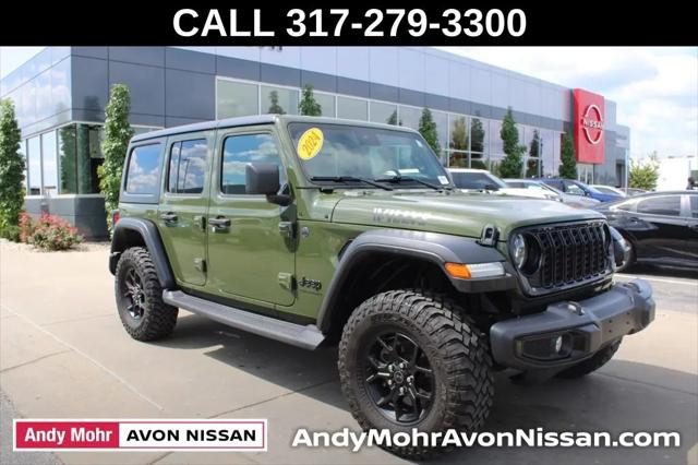 2024 Jeep Wrangler 4-Door Willys 4x4 for sale in Avon, IN