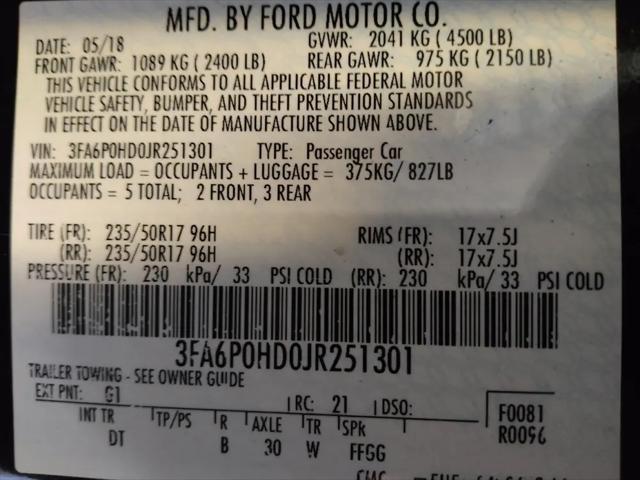 2018 Ford Fusion SE