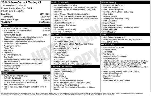 2026 Subaru Outback Touring XT