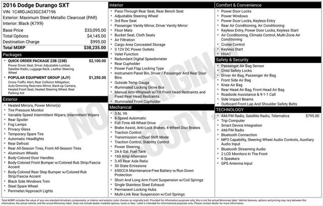 2016 Dodge Durango SXT