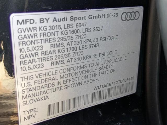 2026 Audi RS Q8 performance quattro tiptronic