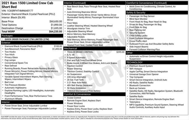 2021 Ram 1500 Limited Crew Cab 4x4 5'7" Box