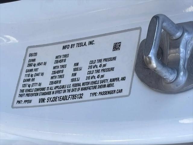 2020 Tesla Model 3 Standard Range Rear-Wheel Drive