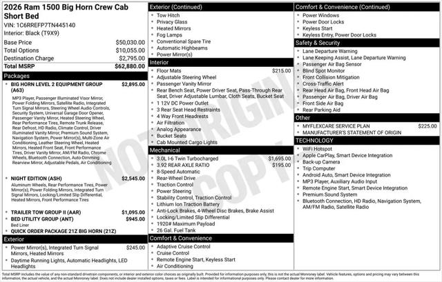 2026 Ram 1500 Big Horn Crew Cab 4x2 57 Box