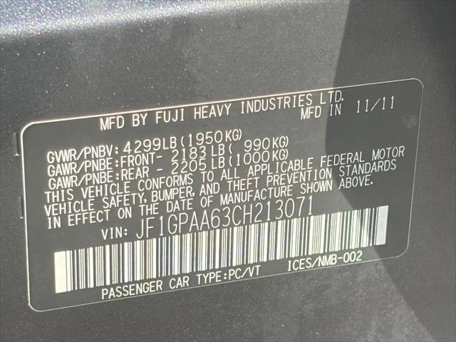 2012 Subaru Impreza 2.0i