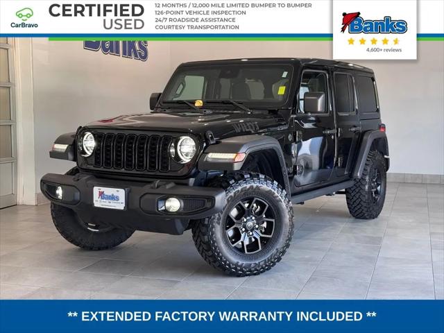 2025 Jeep Wrangler 4-Door Willys 4x4 for sale in Concord, NH