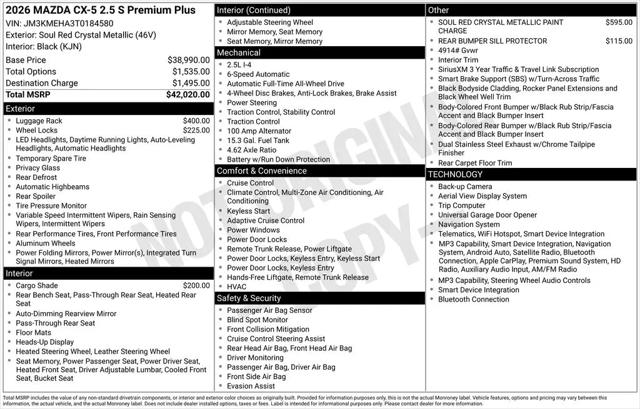 2026 Mazda CX-5 2.5 S Premium Plus