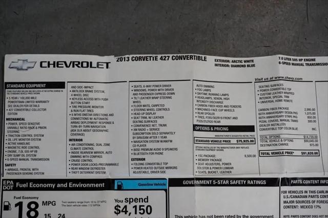 2013 Chevrolet Corvette 427