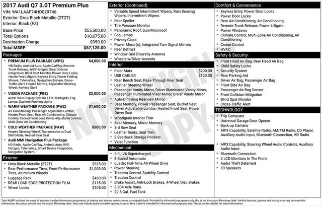 2017 Audi Q7 3.0T Premium for sale in Dover, DE