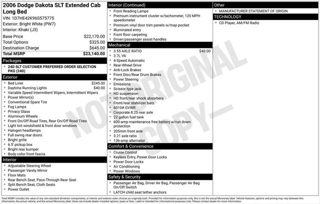 2006 Dodge Dakota SLT 2006 Dodge Dakota SLT