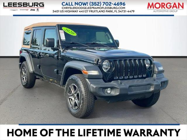 2020 Jeep Wrangler Black and Tan 4x4 for sale in Fruitland Park, FL
