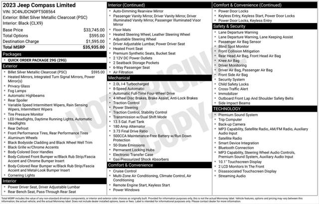 2023 Jeep Compass Limited 4x4