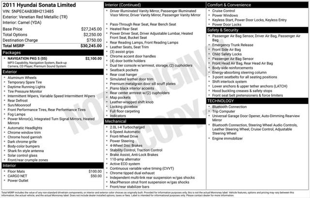 2011 Hyundai Sonata Limited 2.0T 2011 Hyundai Sonata Limited 2.0T