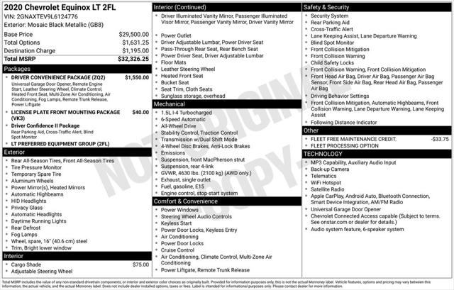 Used 2020 Chevrolet Equinox AWD 2FL For Sale in Muscle Shoals, AL