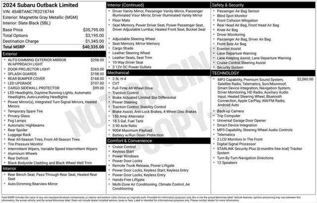2024 Subaru Outback Limited for sale in Bedford, OH