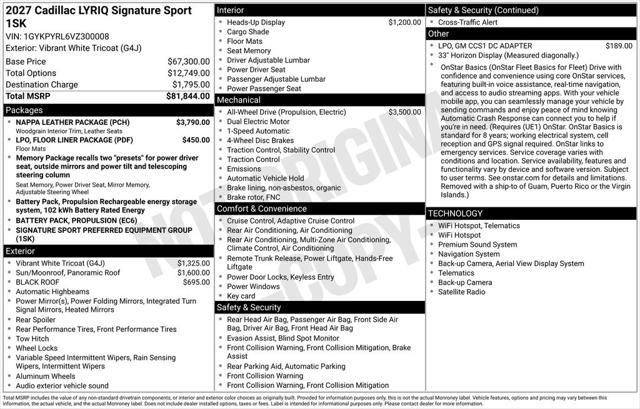 2027 Cadillac iQ Signature Sport for sale in Pensacola, FL