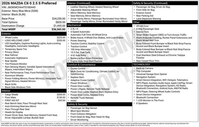 2026 Mazda CX-5 2.5 S Preferred for sale in Laurel, MD