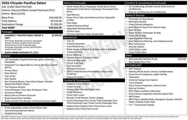 2026 Chrysler Pacifica Select