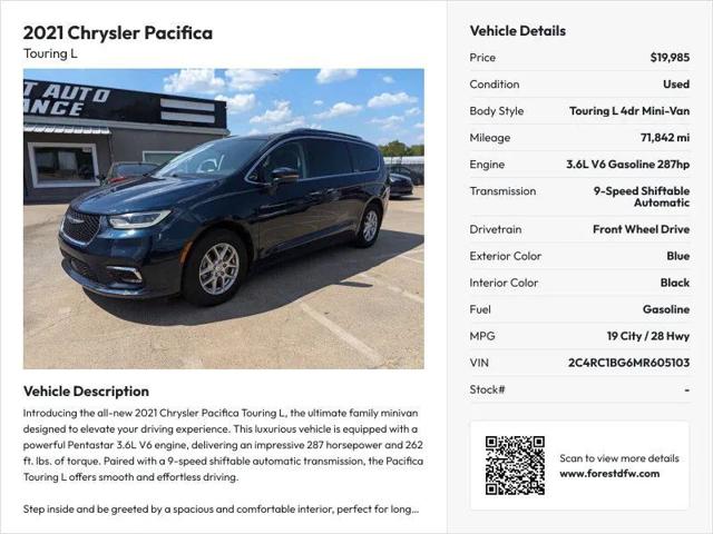 2021 Chrysler Pacifica Touring L
