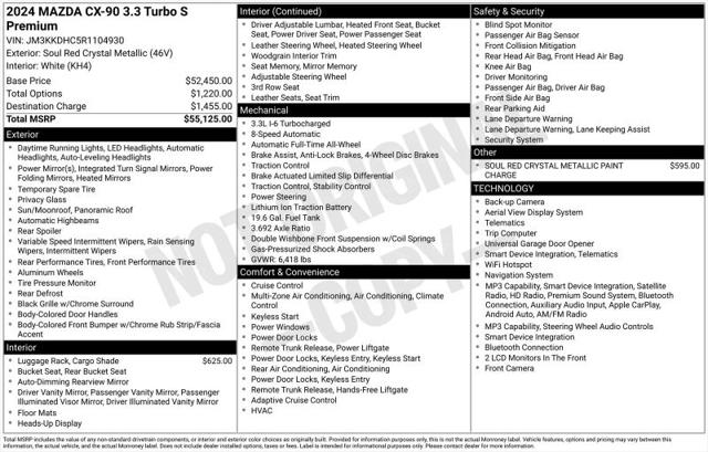 2024 Mazda X-90 3.3 Turbo S Premium for sale in Huntsville, AL