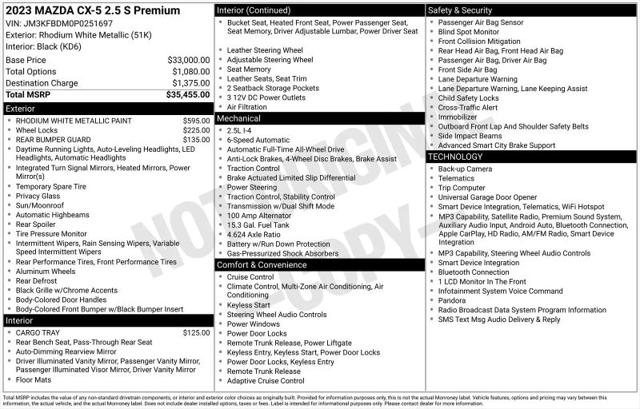 2023 Mazda CX-5 2.5 S Premium for sale in Huntsville, AL