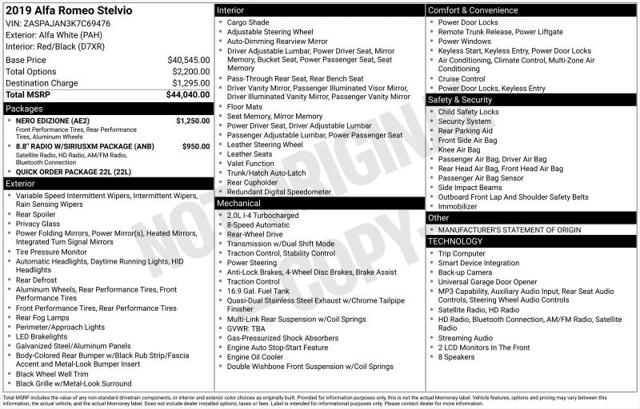 2019 Alfa Romeo Stelvio RWD for sale in Huntsville, AL
