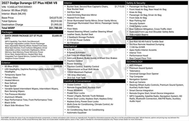 2027 Dodge Durango GT Plus HEMI