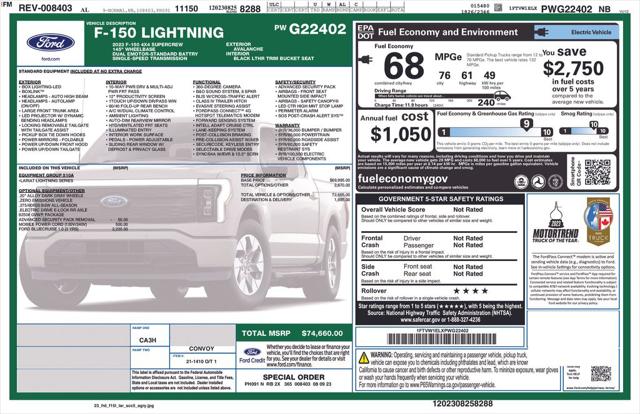 Used 2023 Ford F-150 Lightning LARIAT For Sale in Muscle Shoals, AL