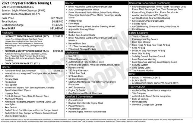 2021 Chrysler Pacifica Touring L AWD