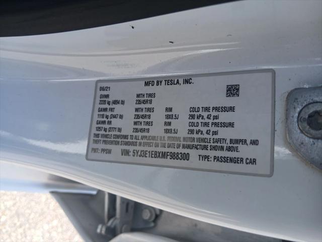 2021 Tesla Model 3 Long Range Dual Motor All-Wheel Drive