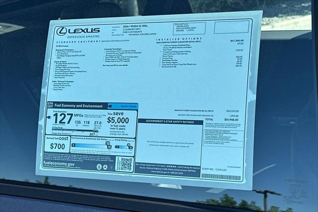 2026 Lexus ES 350 Premium