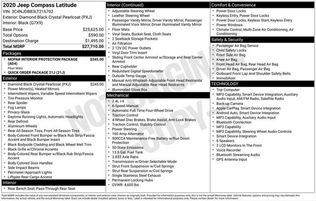 2020 Jeep Compass Latitude 4x4 2020 Jeep Compass Latitude 4x4