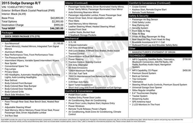 2015 Dodge Durango R/T 2015 Dodge Durango R/T
